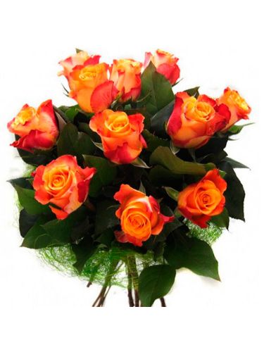 Купить 11 оранжевых роз с доставкой по  Геленджику